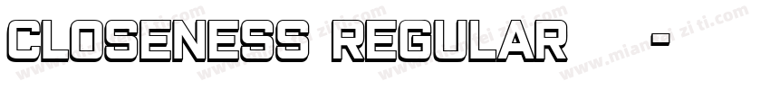 Closeness Regular字体下载字体转换